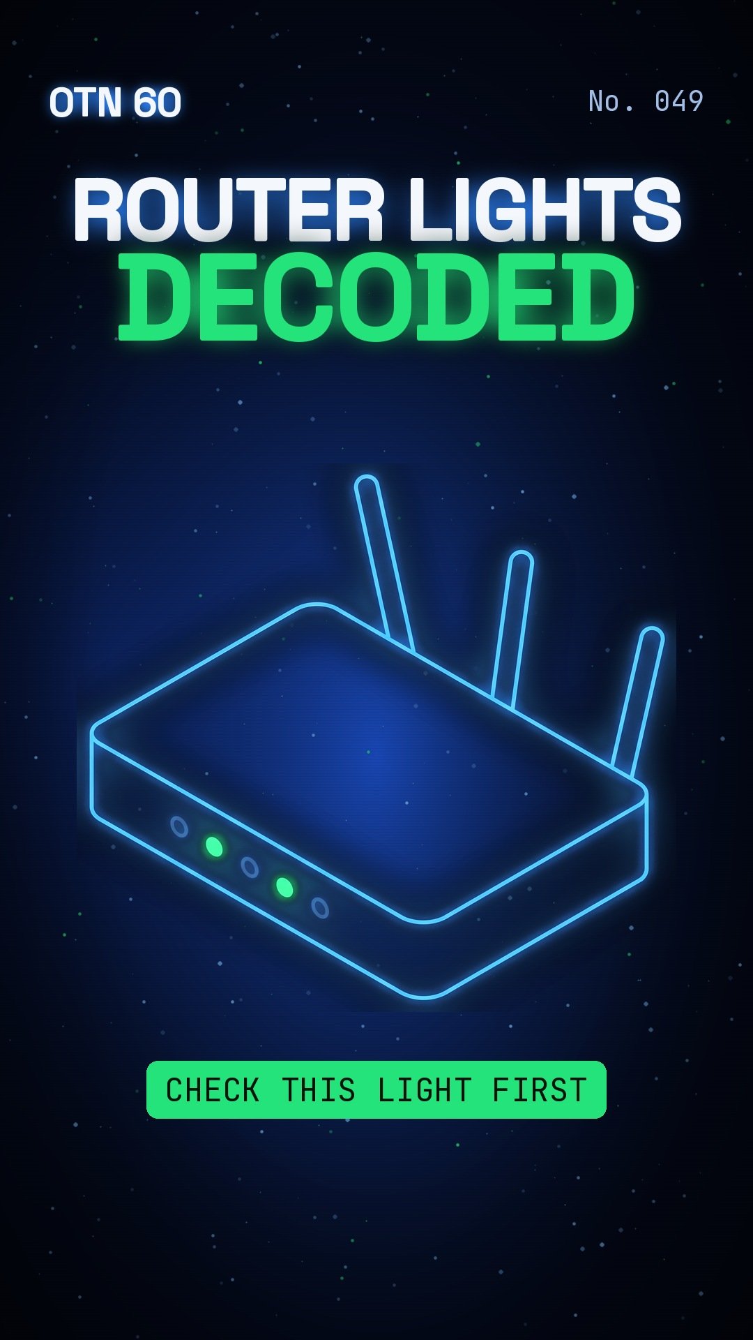 OTN 60 No. 049: Your Router’s Lights Are Telling You Something
